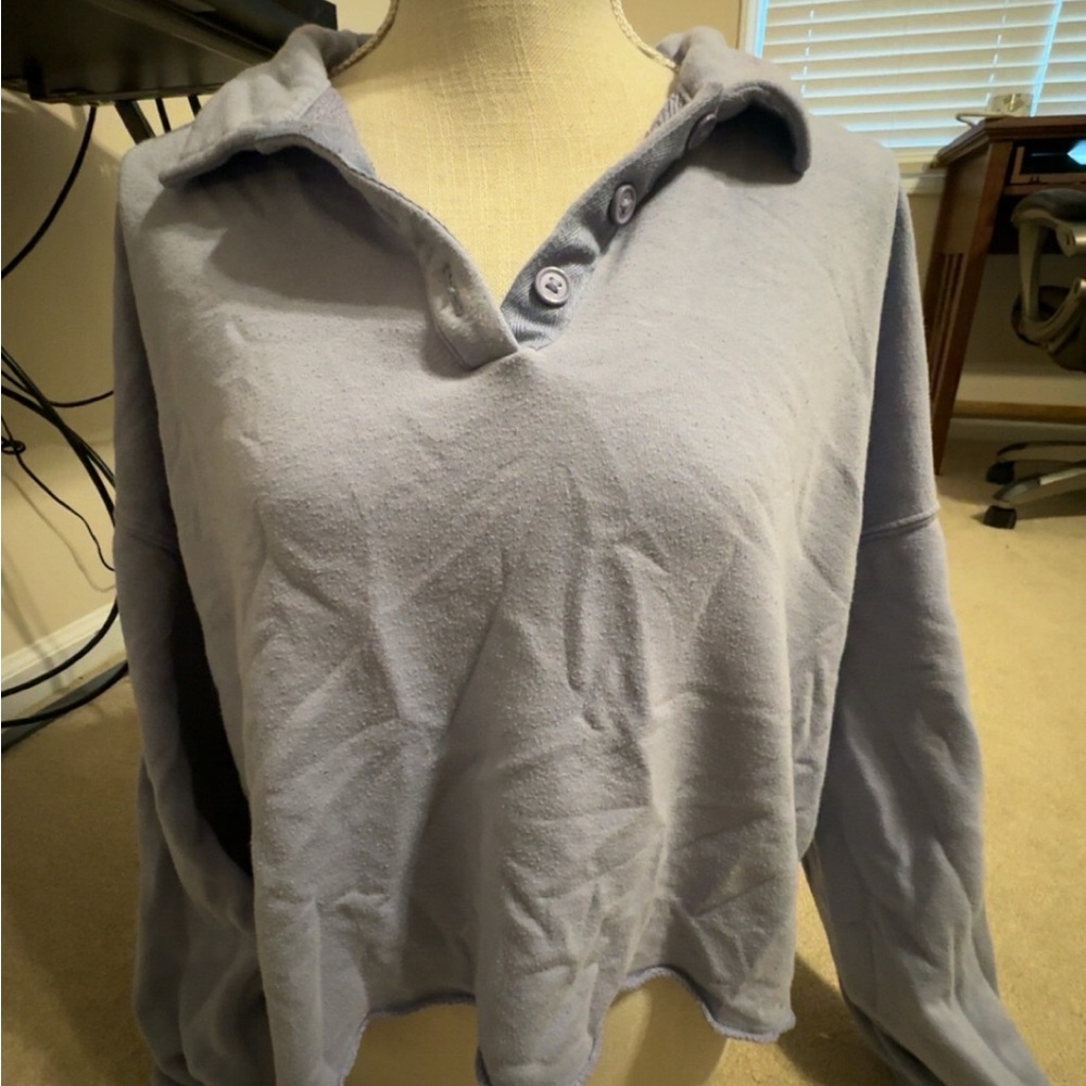 Secret Treasures Purple Cropped Women's Pull Over Sweater